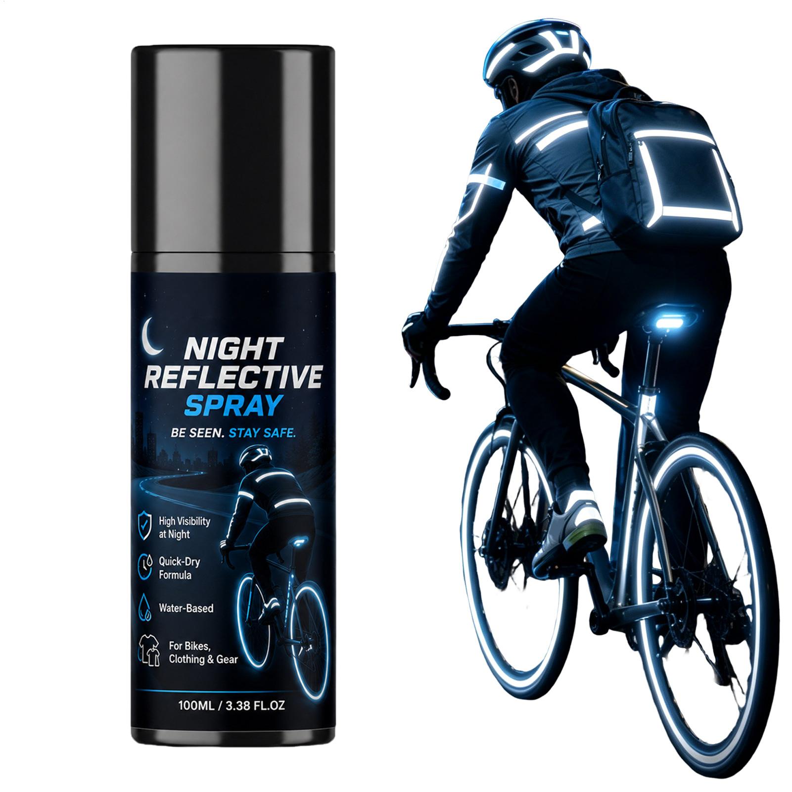 Cycling Visibility Gear - 100ml 야간 반사 스프레이, 조깅, 자전거