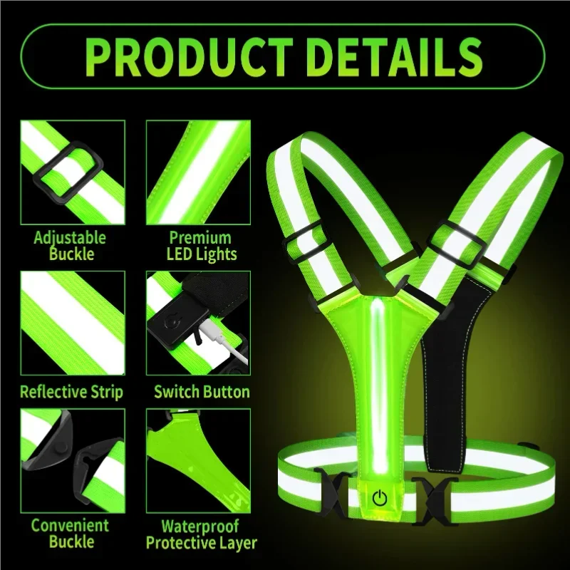 LED Reflective Vest Running Ge - Reflective Cycling Vest 리뷰 및 가격
