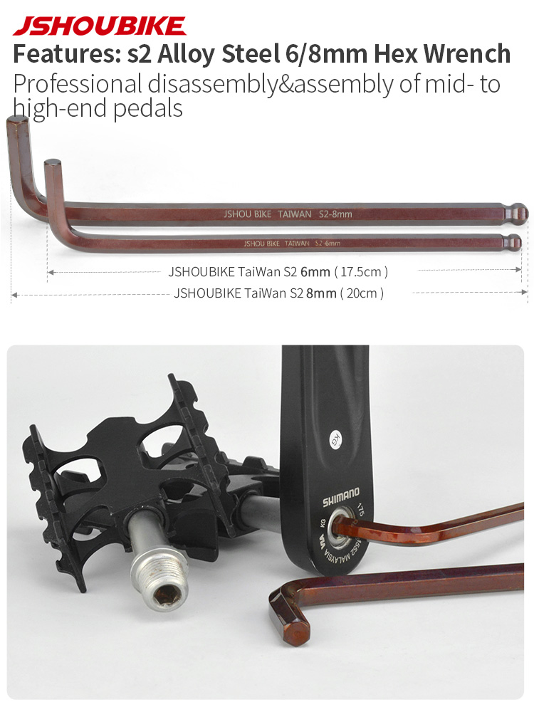 JSHOUBIKE 6/8/15mm 자전거 페달 렌치 알 - Mtb Pedals 리뷰 및 가격