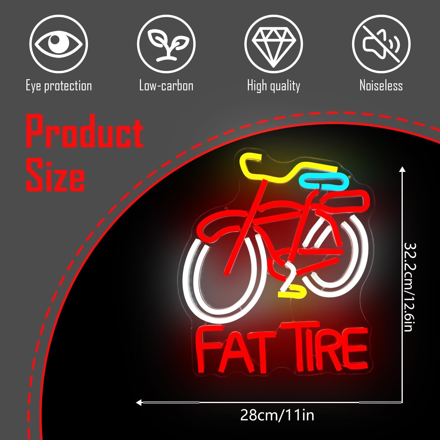 팻 타이어 자전거 LED 네온사인 USB 디밍 가능 벽 - Cycling Gear Indoor 리뷰 및 가격